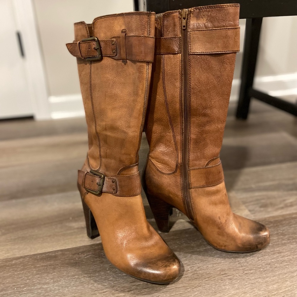 Arturo Chiang brown leather boots women’s size 8m